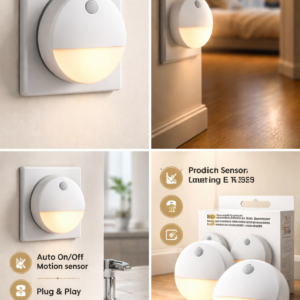 motion sensor led night light – automatic smart night lamp for home
